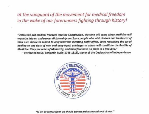 MFA at the vanguard of the movement for medical freedom in the wake of our forerunners fighting through history!